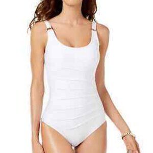 NWT! Calvin Klein White Starburst One Piece Swimsuit NEW!